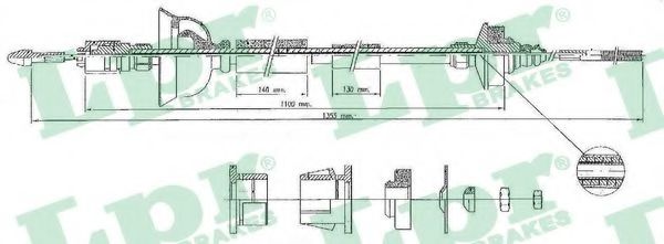 въжен механизъм, задействане на съединителя C0171C