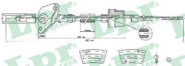 въжен механизъм, задействане на съединителя