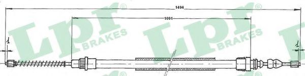 жило, ръчна спирачка C0698B