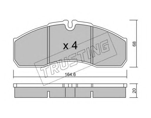 комплект спирачно феродо, дискови спирачки 594.3