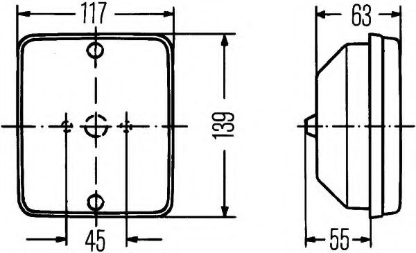 задни светлини за мъгла 2NE 003 236-008