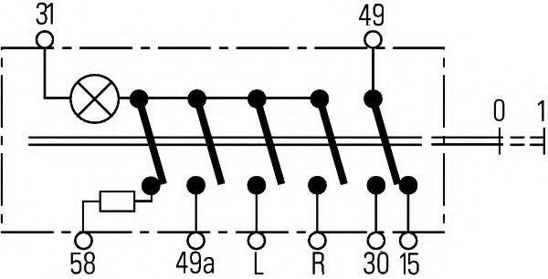 ключ за аварийни мигачи 6HH 003 631-021