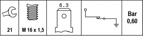 датчик за налягане на маслото 6ZF 007 393-001