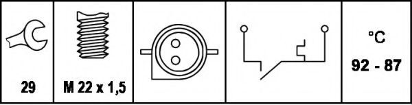 термошалтер, вентилатор на радиатора 6ZT 007 808-001