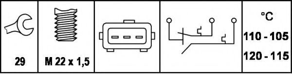термошалтер, вентилатор на радиатора 6ZT 007 836-051