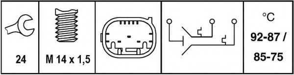 термошалтер, вентилатор на радиатора 6ZT 007 835-051