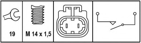 включвател, светлини за движение на заден ход 6ZF 008 621-291