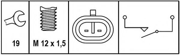 включвател, светлини за движение на заден ход 6ZF 008 621-261