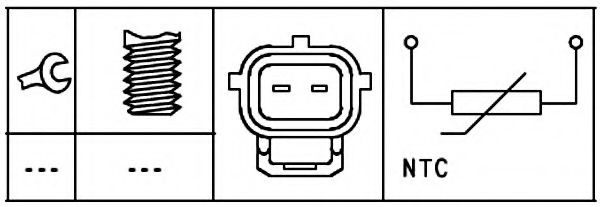 датчик, температура на охладителната течност; датчик, температура на охладителната течност 6PT 009 309-571