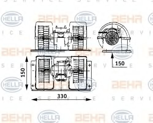 вентилатор вътрешно пространство 8EW 009 157-481