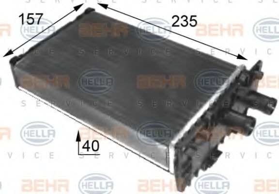 топлообменник, отопление на вътрешното пространство 8FH 351 024-431