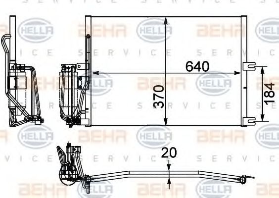 кондензатор, климатизация 8FC 351 036-031