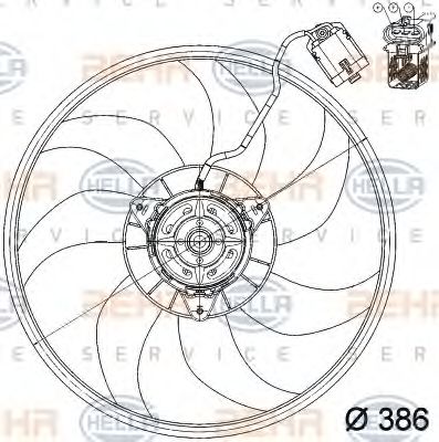 вентилатор, охлаждане на двигателя 8EW 351 039-701