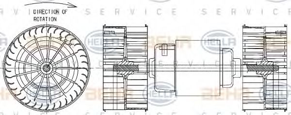 вентилатор вътрешно пространство 8EW 351 043-381