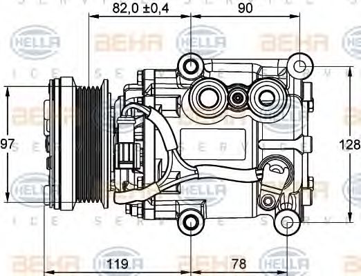 компресор, климатизация 8FK 351 113-311