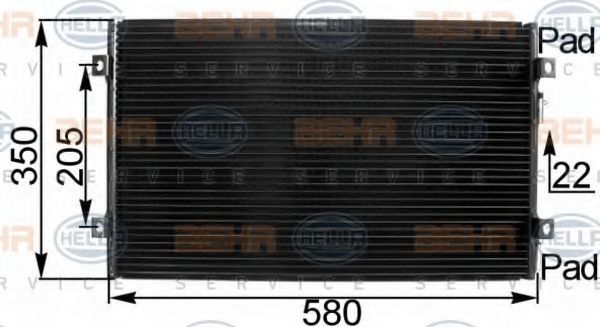 кондензатор, климатизация 8FC 351 300-411