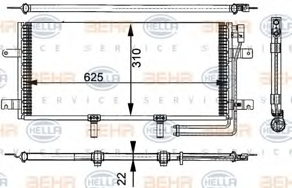 кондензатор, климатизация 8FC 351 301-151