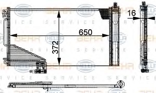 кондензатор, климатизация 8FC 351 301-351