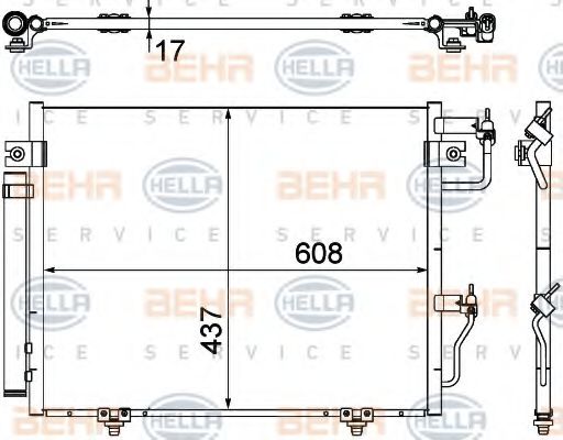 кондензатор, климатизация 8FC 351 307-371