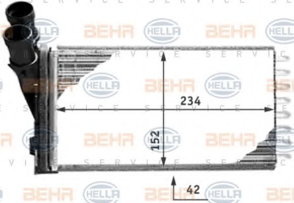 топлообменник, отопление на вътрешното пространство 8FH 351 311-281