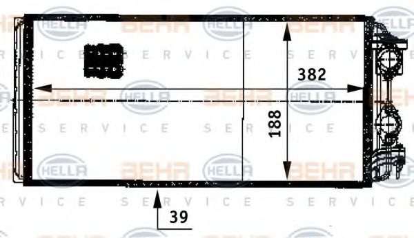 топлообменник, отопление на вътрешното пространство 8FH 351 312-411