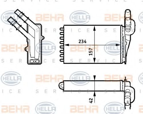 топлообменник, отопление на вътрешното пространство 8FH 351 313-391