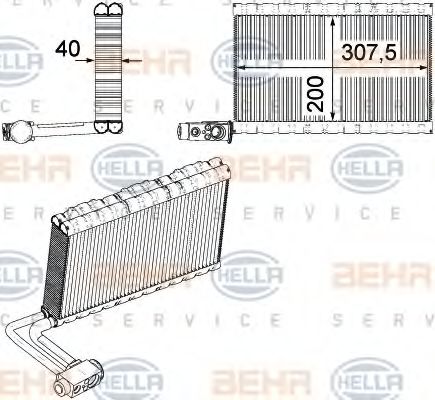 изпарител, климатична система 8FV 351 331-191
