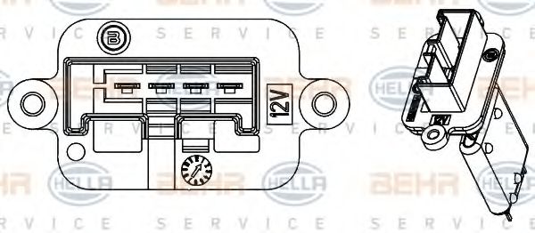 съпротивление, вентилатор за вътрешно пространство 9ML 351 332-221