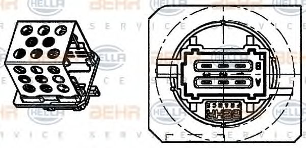 съпротивление, вентилатор за вътрешно пространство 9ML 351 332-271