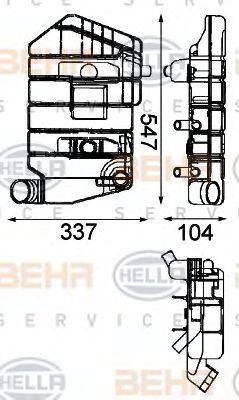 разширителен съд, охладителна течност 8MA 376 705-071