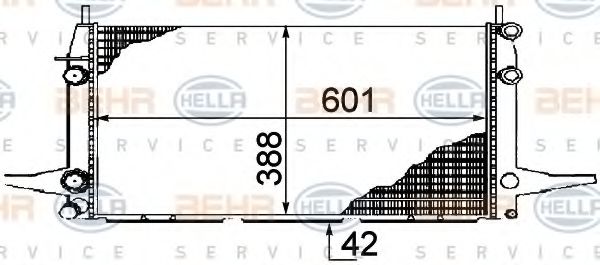 радиатор, охлаждане на двигателя 8MK 376 710-431