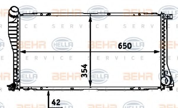 радиатор, охлаждане на двигателя 8MK 376 712-391