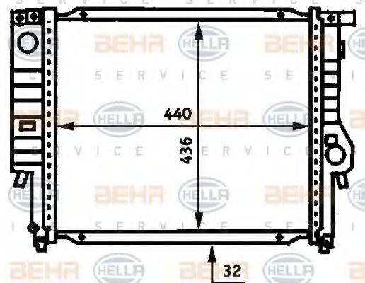 радиатор, охлаждане на двигателя 8MK 376 713-271