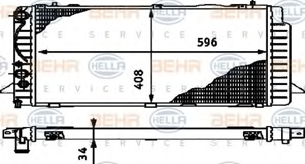 радиатор, охлаждане на двигателя 8MK 376 714-621