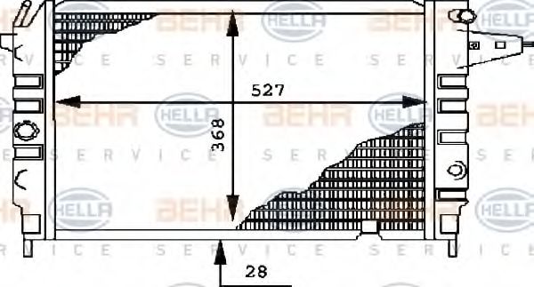 радиатор, охлаждане на двигателя 8MK 376 715-711