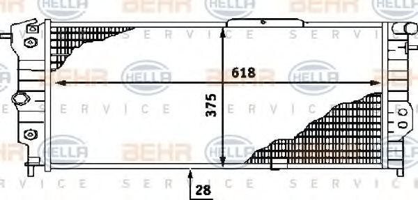 радиатор, охлаждане на двигателя 8MK 376 715-741