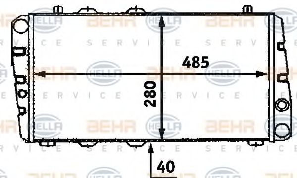 радиатор, охлаждане на двигателя 8MK 376 716-221