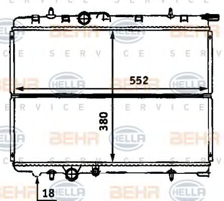 радиатор, охлаждане на двигателя 8MK 376 718-131