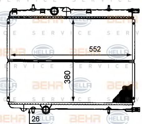 радиатор, охлаждане на двигателя 8MK 376 718-151