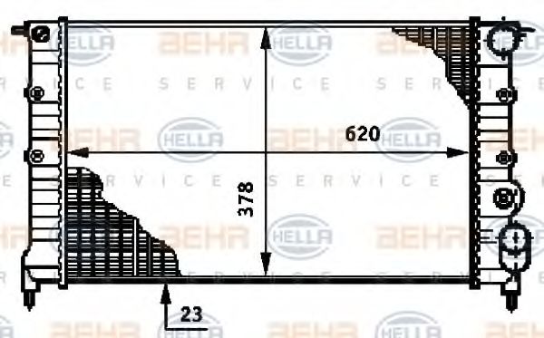 радиатор, охлаждане на двигателя 8MK 376 720-111