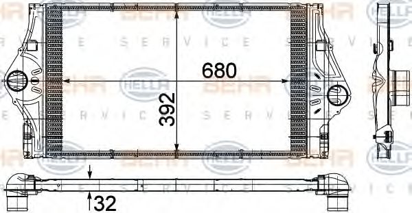 интеркулер (охладител за въздуха на турбината) 8ML 376 723-221