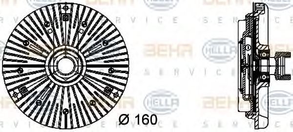 съединител, вентилатор на радиатора 8MV 376 732-041