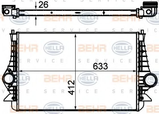 интеркулер (охладител за въздуха на турбината) 8ML 376 746-574