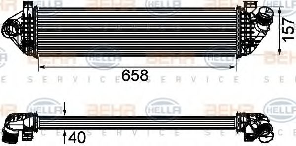 интеркулер (охладител за въздуха на турбината) 8ML 376 746-581