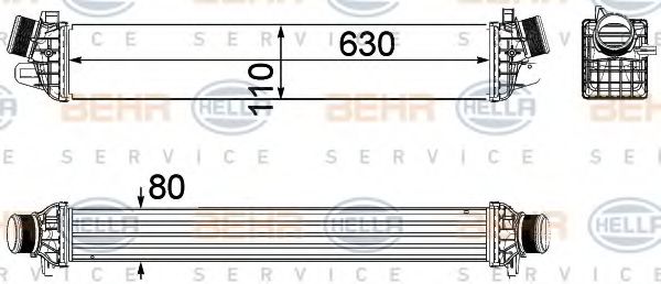 интеркулер (охладител за въздуха на турбината) 8ML 376 756-281