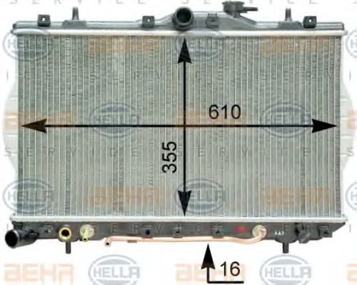 радиатор, охлаждане на двигателя 8MK 376 762-051