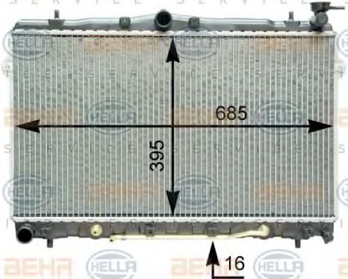 радиатор, охлаждане на двигателя 8MK 376 762-091