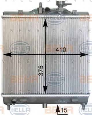 радиатор, охлаждане на двигателя 8MK 376 762-401