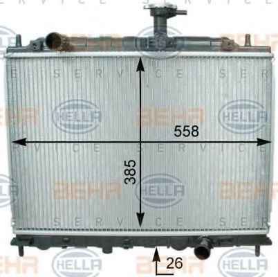 радиатор, охлаждане на двигателя 8MK 376 762-451