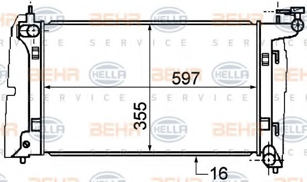 радиатор, охлаждане на двигателя 8MK 376 773-641
